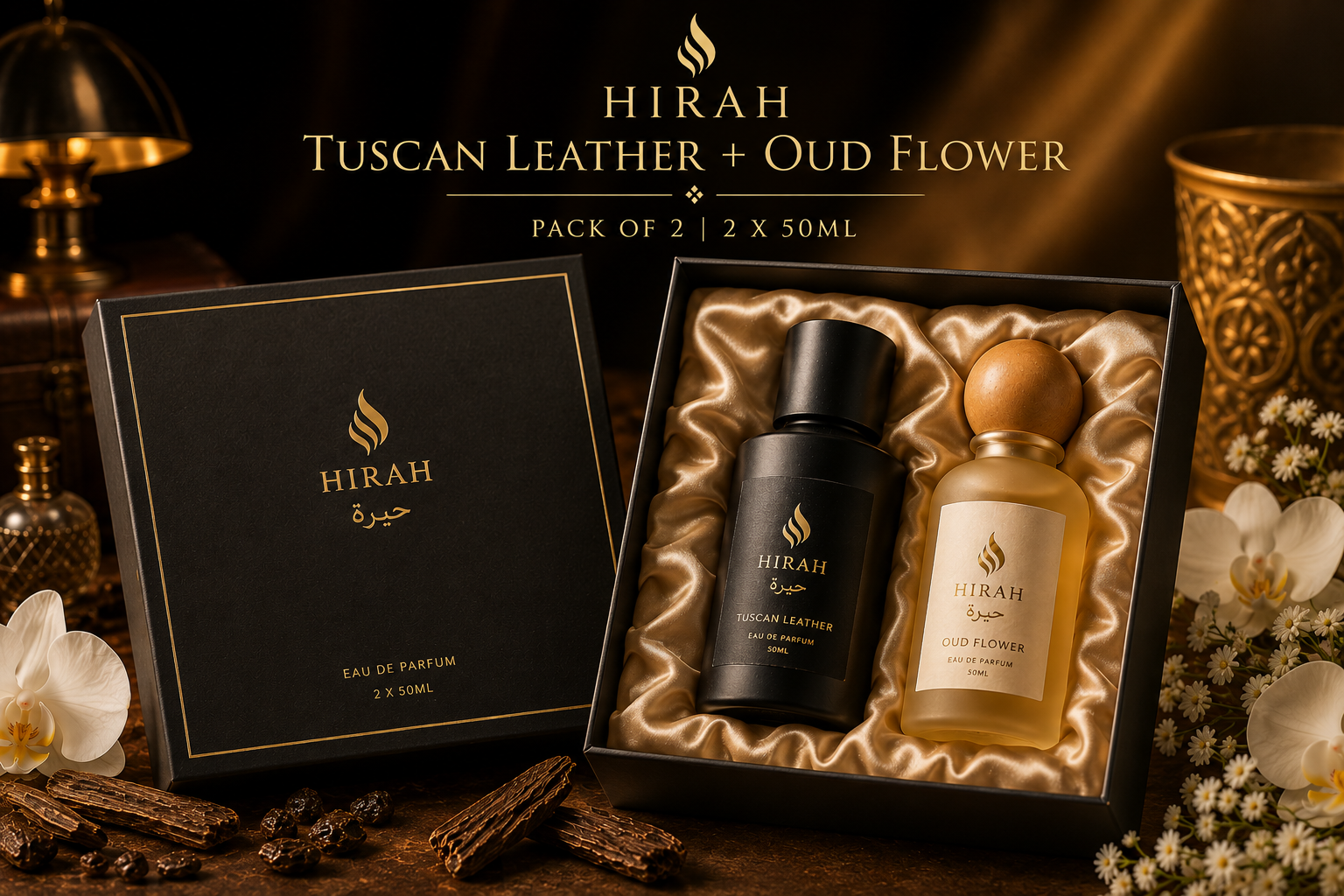 Hirah eau de parfum gift box set